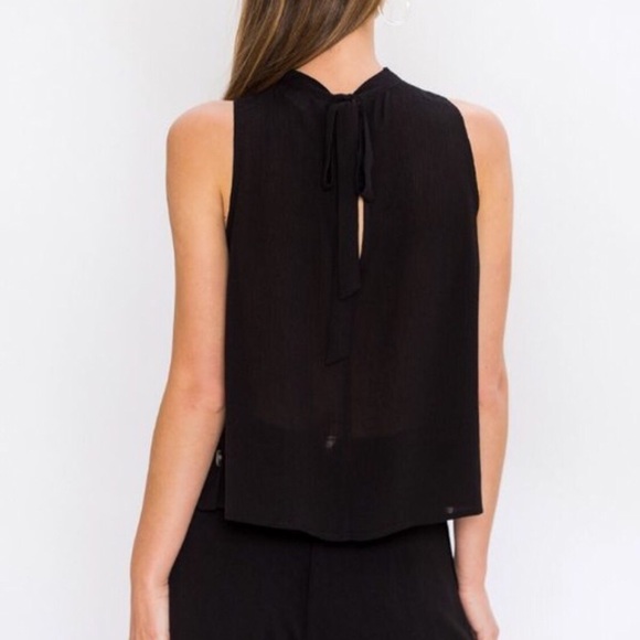 Flying Tomato Light Sleeveless Black Top - Picture 5 of 7